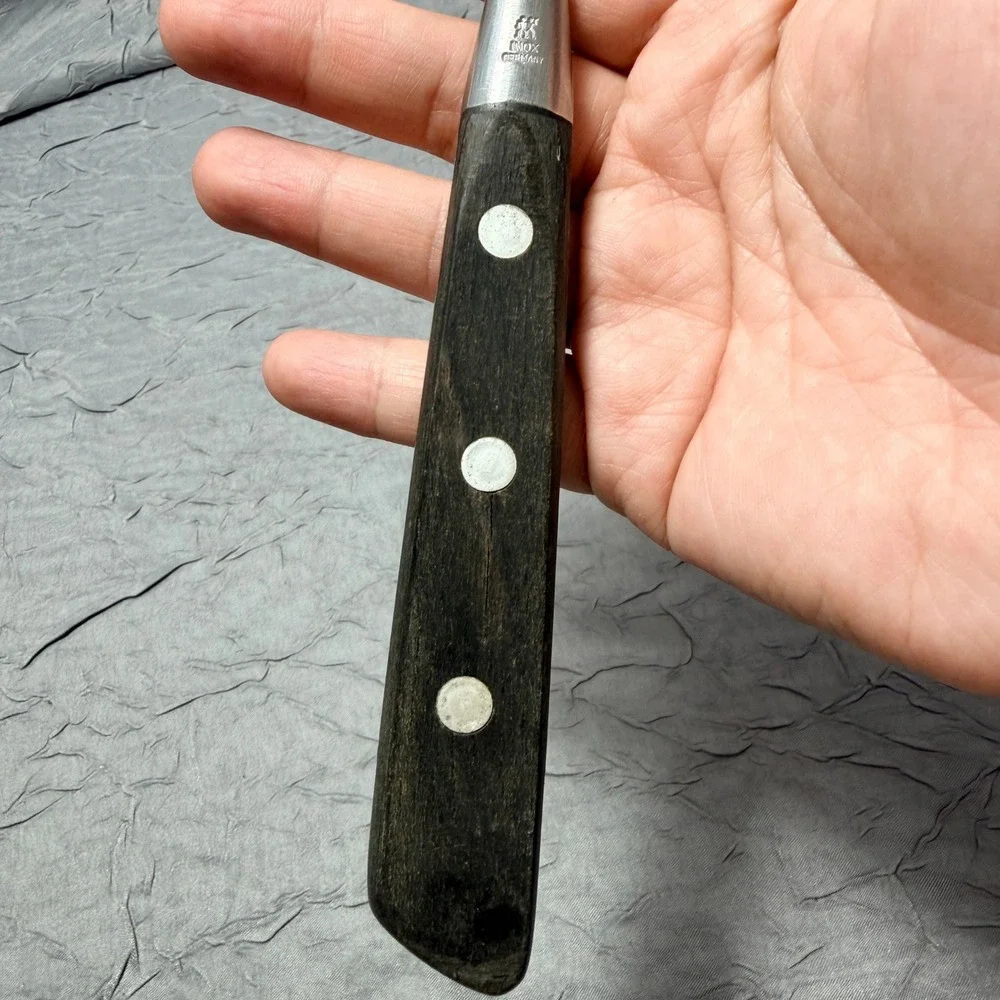 JA Henckels Friodur Inox Germany Meat Carving Fork Triple Rivet Wood Handle